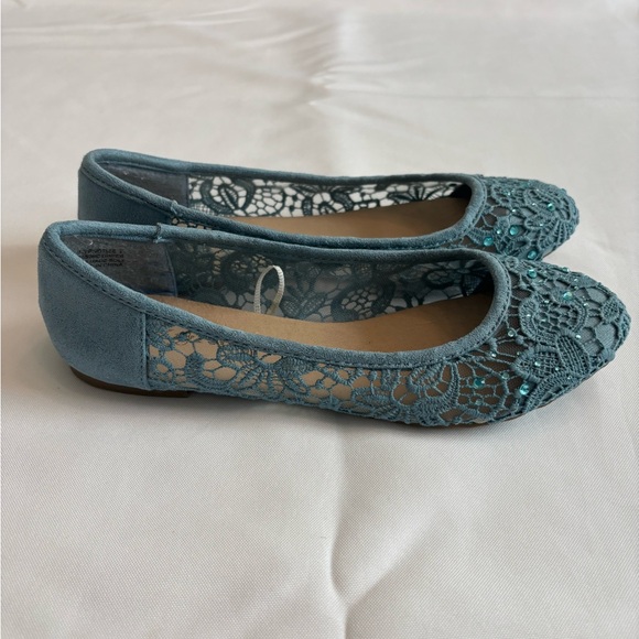 Zigi Soho  Women’s Blue Suede/Lace Size 7 Flats Shoes - Picture 3 of 7
